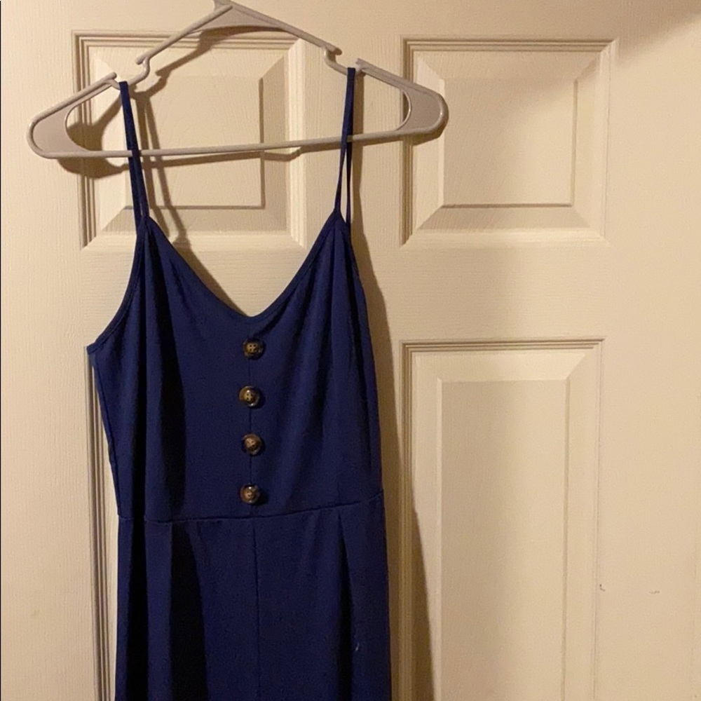 Blue pant romper